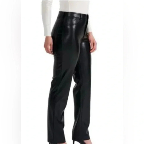 NWT Joie Black Faux Leather Pants Limited Edition Size 10 - Picture 2 of 12